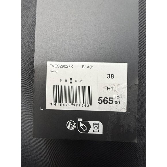 NWT The Kooples Womens Black Cropped Double-Breasted Pleated Blazer EU 38/US 6 - Picture 5 of 14